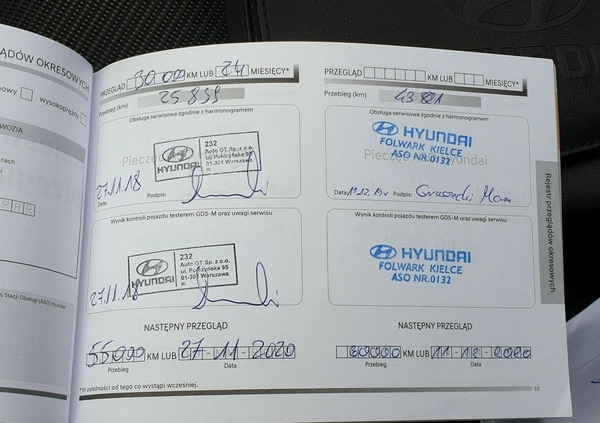 Hyundai I30 cena 38800 przebieg: 169980, rok produkcji 2017 z Swarzędz małe 326